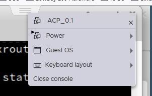 Top center drop-down menu